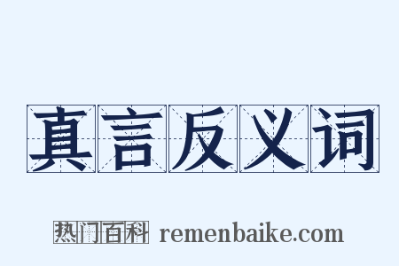 真言反义词是什么意思的图片
